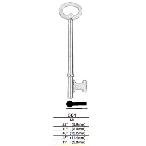 Ilco 504 uncut key blank