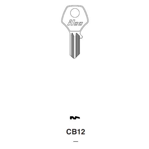 Ilco CB12 uncut key blank for Corbin, Russwin