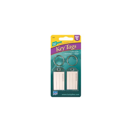 ID Tag W/RING,CLEAR,2/CD