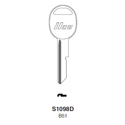 Taylor by Ilco B51 uncut key blank for General Motors