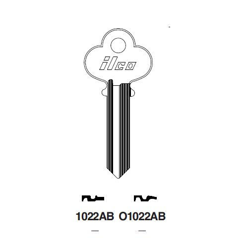 Ilco O1022AB uncut key blank for Segal