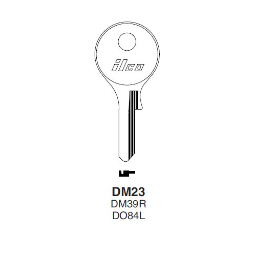 Ilco DM23 uncut key blank for Dom