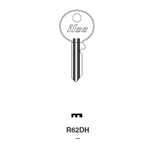 Ilco R62DH uncut key blank for Audi, B.S.A.