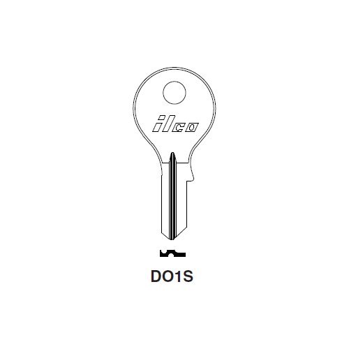 Ilco DO1S uncut key blank for Dom, Vesper