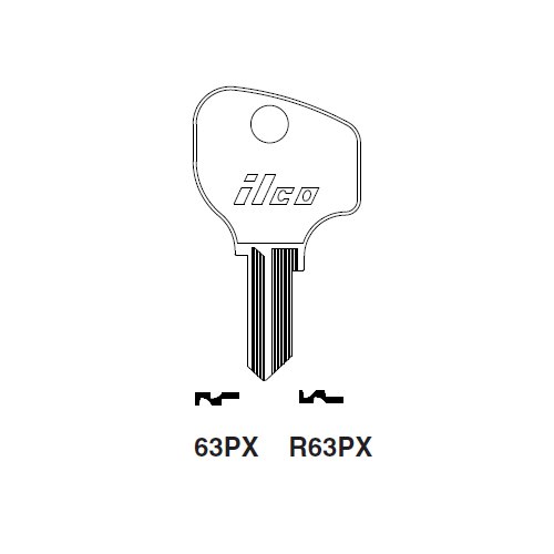 Ilco 63PX uncut key blank for Peugeot