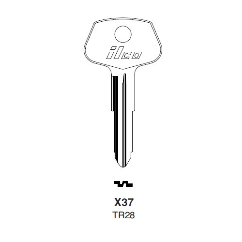 Ilco X37 uncut key blank for Toyota