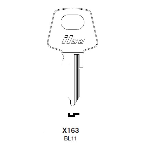Ilco X163 uncut key blank for Mack