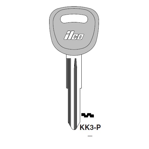 Ilco KK3-P uncut key blank