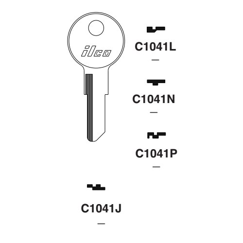 Ilco C1041J uncut key blank for Chicago