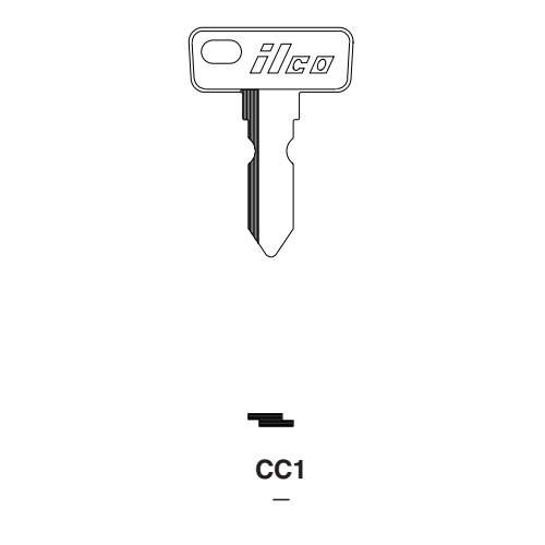 Ilco CC1 uncut key blank for Golf Cart