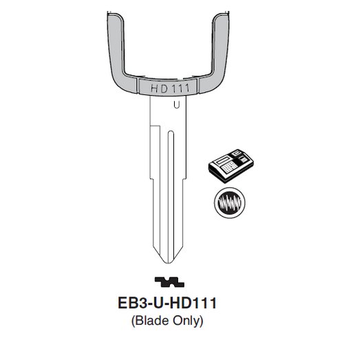 Ilco EB3-U-HD111 Honda, Acura Electronic Key Blade Only