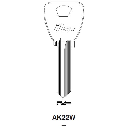 Ilco AK22W uncut key blank for Amerock