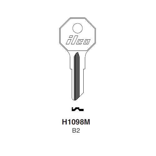 Ilco H1098M uncut key blank for General Motors