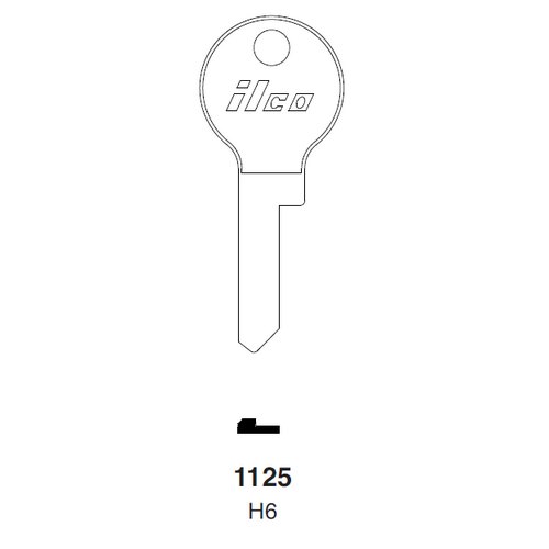 Ilco 1125 uncut key blank for Ford, Switches
