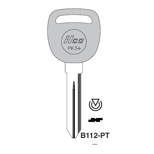 Ilco B112-PT uncut key blank