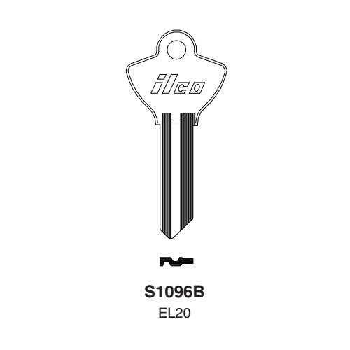 Ilco S1096B uncut key blank for Elgin