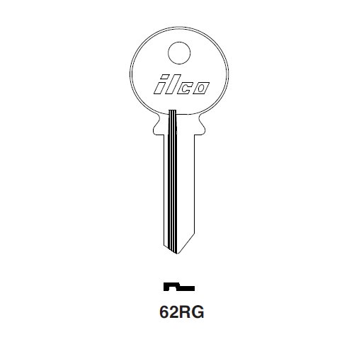 Ilco 62RG uncut key blank for Kamsing