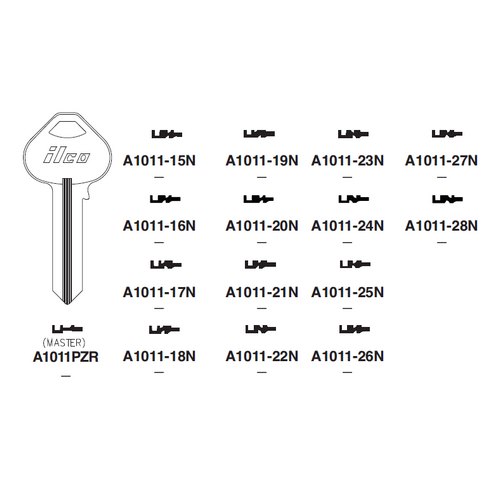 Ilco A1011-19N uncut key blank for Russwin
