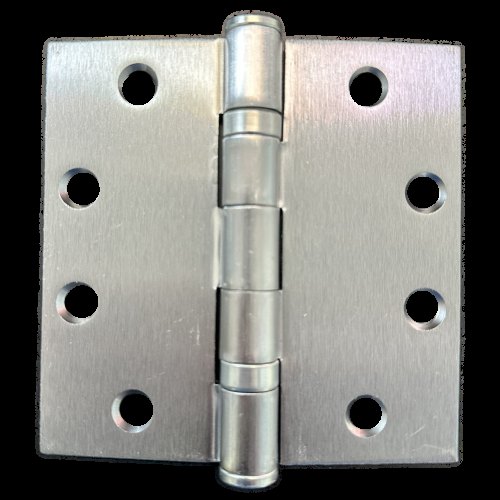 S Parker Hardware Ball Bearing Hinge 4.5 x 4.5 - Set of 3 Hinges - Dull Chrume