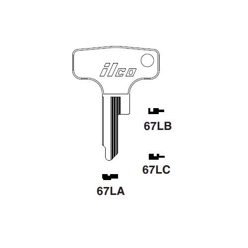 Ilco 67LB uncut key blank for Honda Motorcycles
