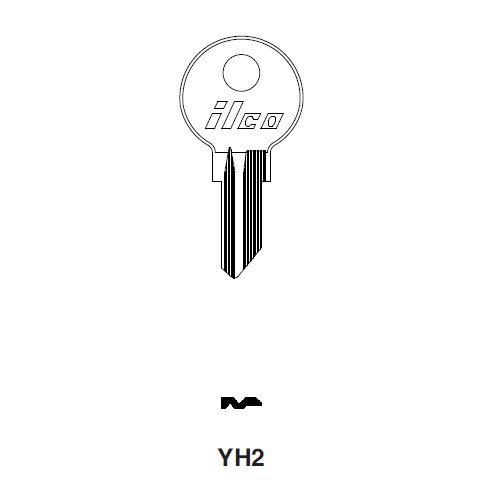 Ilco YH2 uncut key blank for Yamaha