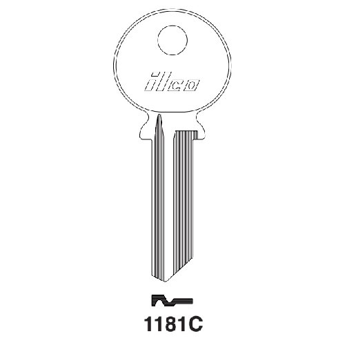 Ilco 1181C uncut key blank for Cutler