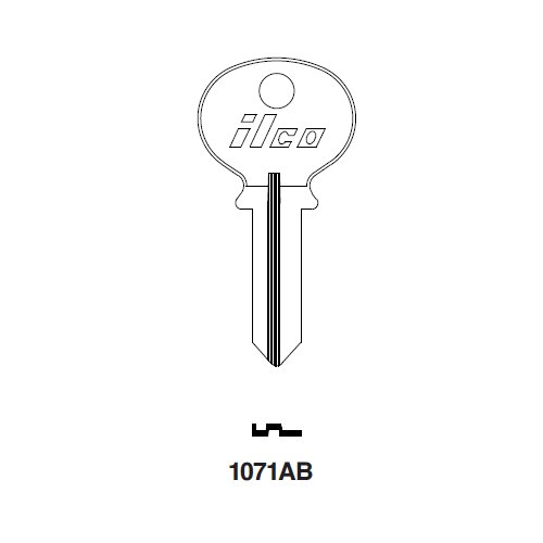 Ilco 1071AB uncut key blank for Wilson Bohannon