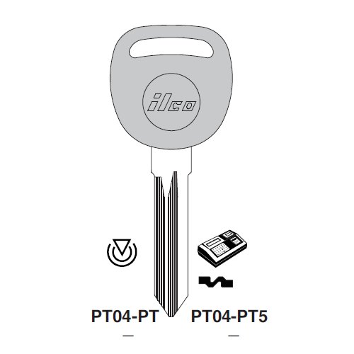 Ilco PT04G-PT-GM uncut key blank