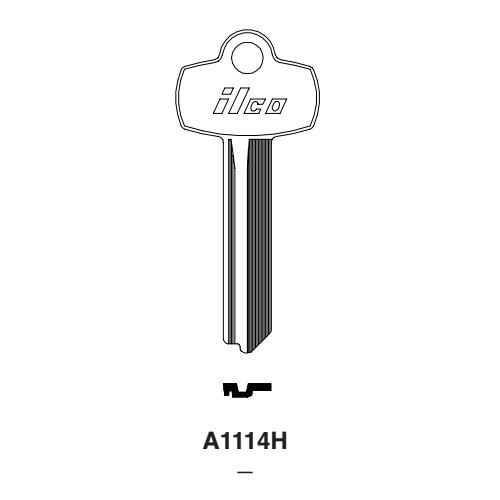 IL A1114H - Ilco key fits Best keyway " H": IL A1114H