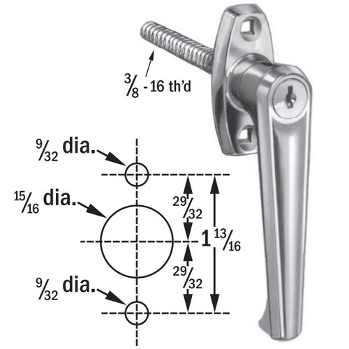 National Lock C8759 Disk Tumbler L Handle Keyed Different