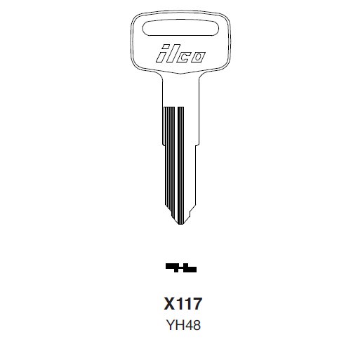 Ilco X117 uncut key blank