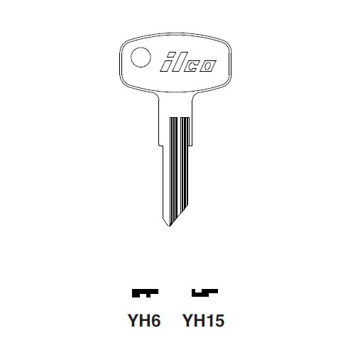 Ilco YH6-SI uncut key blank for Yamaha