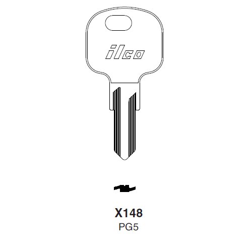 Ilco X148 uncut key blank for Peugeot