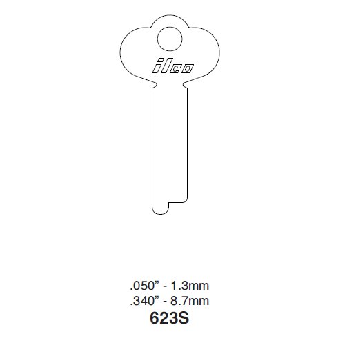 Ilco 623S uncut key blank for Yale