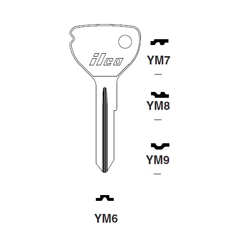 Ilco YM8 uncut key blank for Opel