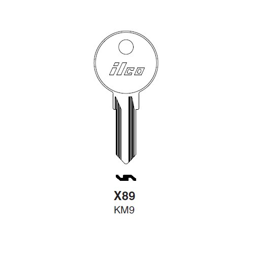 Ilco X89 uncut key blank for Peugeot