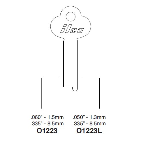 Ilco O1223L uncut key blank for Yale