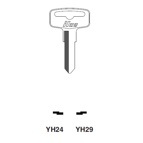 Ilco YH24 uncut key blank for Yamaha