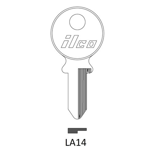 Ilco LA14 uncut key blank for Lambretta