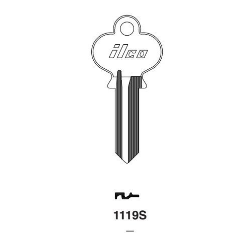 Ilco 1119S uncut key blank for Earle, Reading