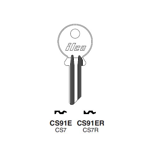 Ilco CS91E uncut key blank for Cisa