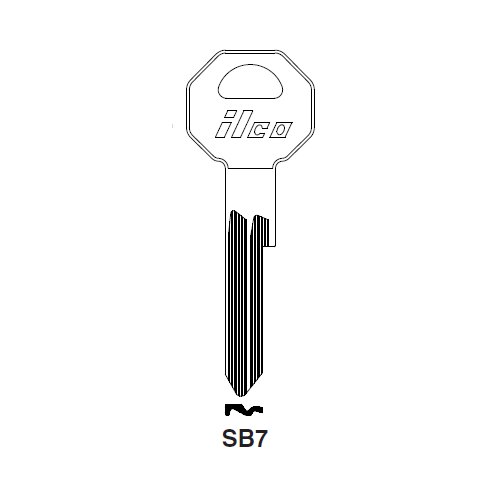 Ilco SB7 uncut key blank for Saab