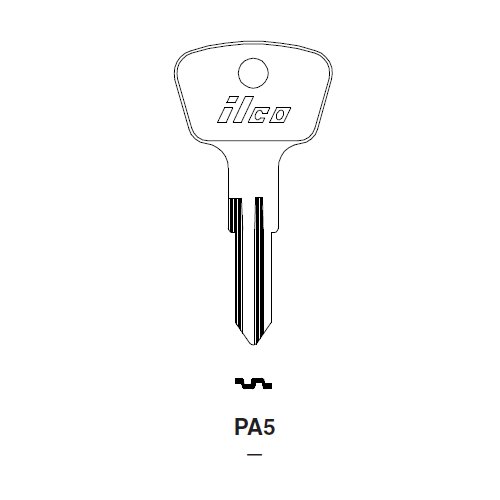 Ilco PA5 uncut key blank for Audi