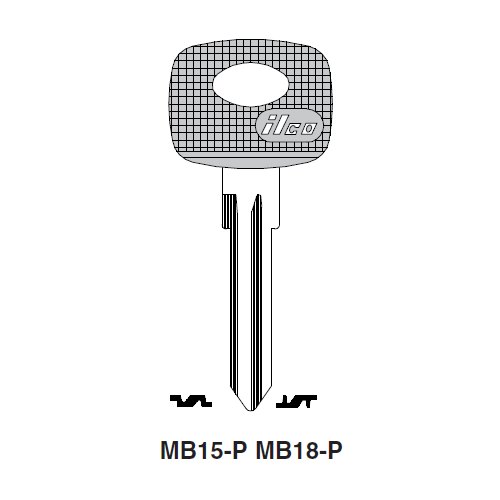 Ilco MB15-P uncut key blank