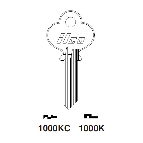 Ilco 1000K uncut key blank for CCL