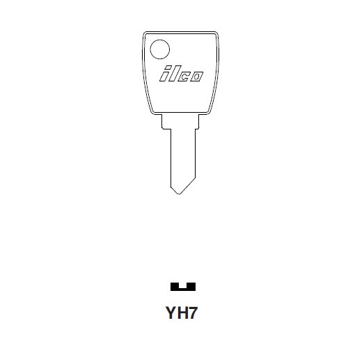 Ilco YH7 uncut key blank for Yamaha