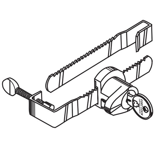 Fort MFWSG2300 Showcase Lock for Wood or Glass Single Sided Key - Keyed Alike to 217 - MFWSG23000-217