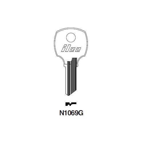 Ilco N1069G uncut key blank for National Cabinet