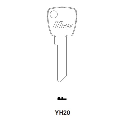 Ilco YH20 uncut key blank for Yamaha