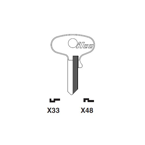 Ilco X33 uncut key blank for Yamaha